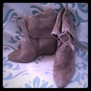 White House Black Market wedge boots size 8